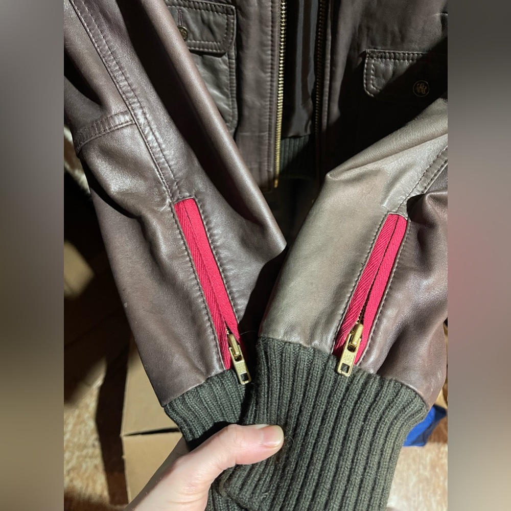 Rock & Republic genuine leather bomber coat - Picture 3 of 4